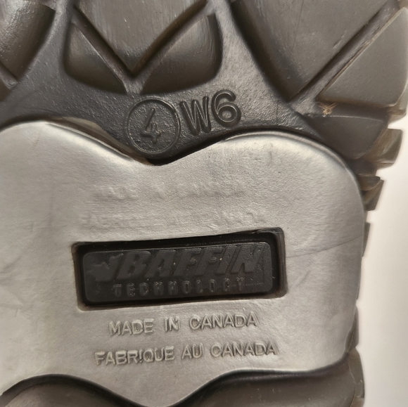 Baffin Rant black leather synthetic rubber snow rain waterproof duck boots sz 6 - Picture 12 of 14